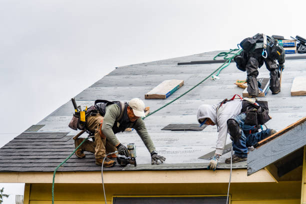 Professional Gutter Installation technician working in Edwardsville, PA